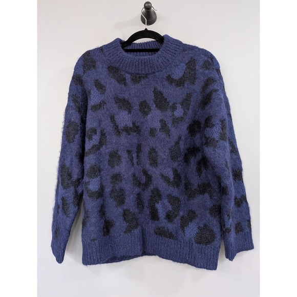 Kate Spade New York Sweaters - NEVER WORN LARGE Kate Spade Leopard Print Alpaca Wool Blend Mock Neck Sweater